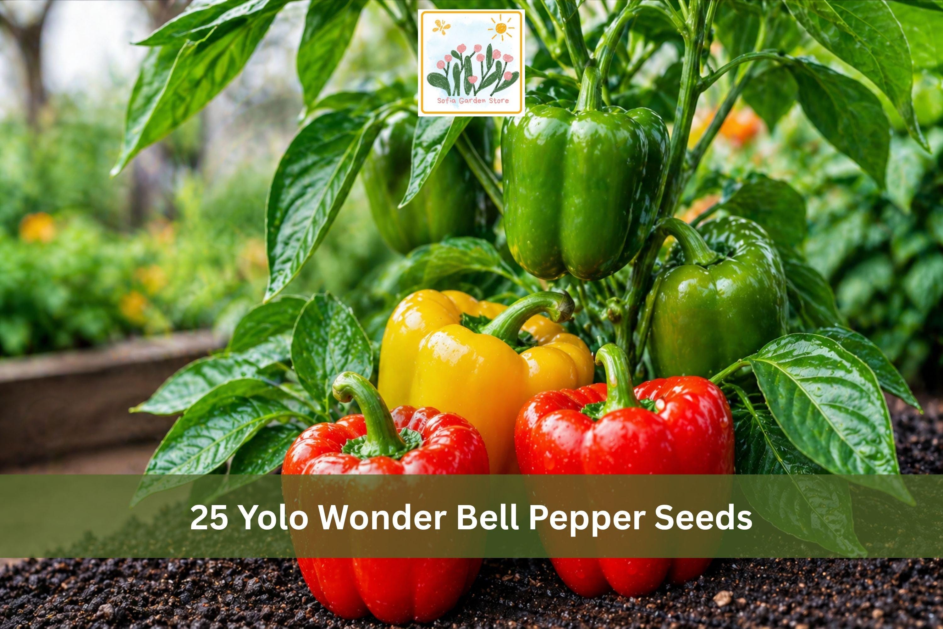 Yolo Wonder Bell Pepper Seeds | Improved Sweet Bell Pepper Vegetable Seeds | Capsicum annuum