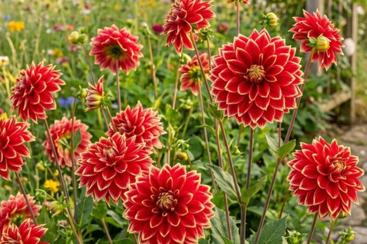 Giant DinnerPlate Dahlia Bulb Clump, Dutch Carnival Flower Tuber, Large Blooming Garden Dahlia, Dahlia pinnata