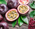 Possum Purple Passion Fruit Live Plants Set of 4, Tropical Climbing Vine, Edible Fruit, Ornamental Flowers, Indoor Outdoor Garden