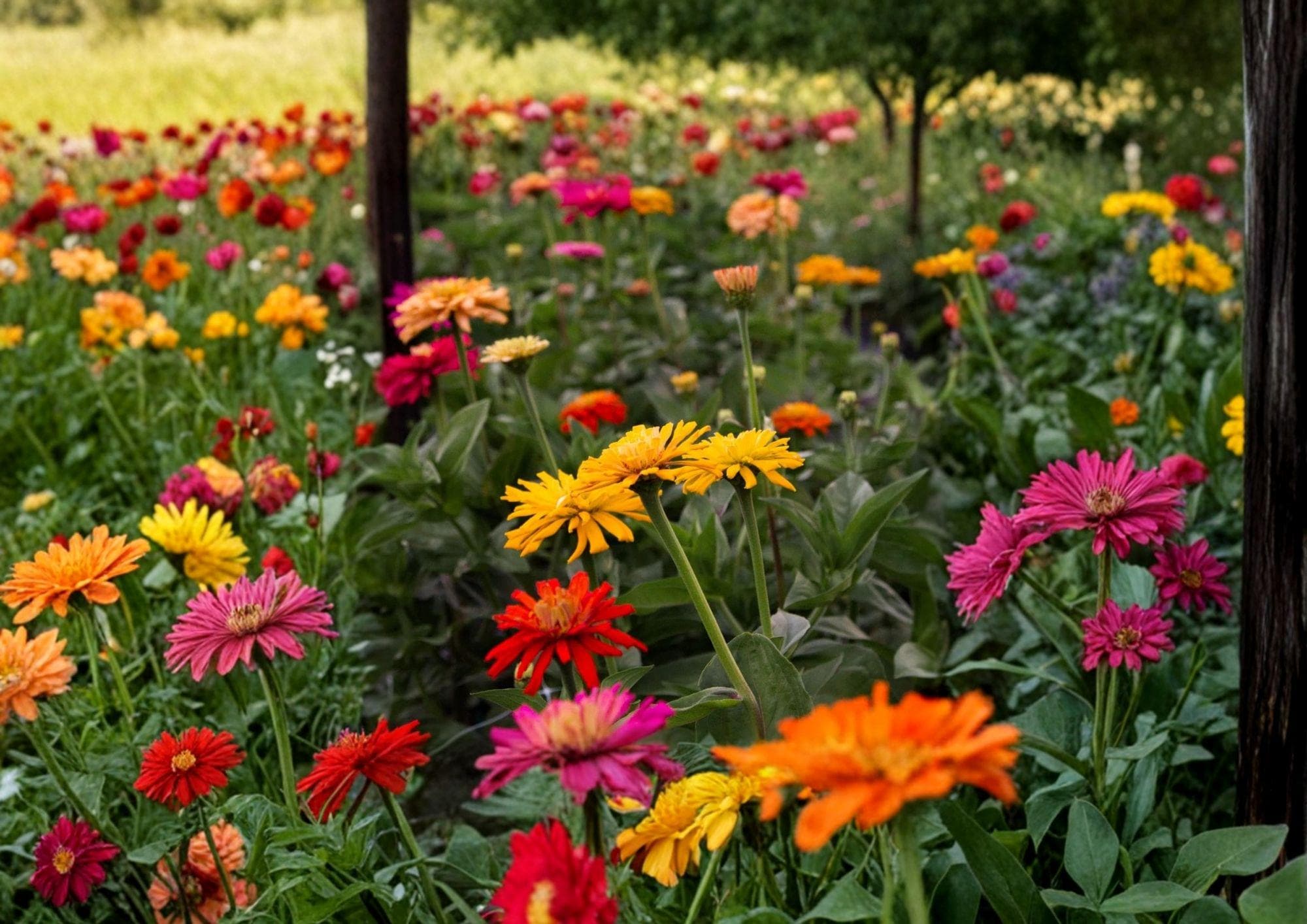 Cactus Flowered Zinnia Seeds Spring Mix Colorful Drought Tolerant Flower Seeds for Garden Planting