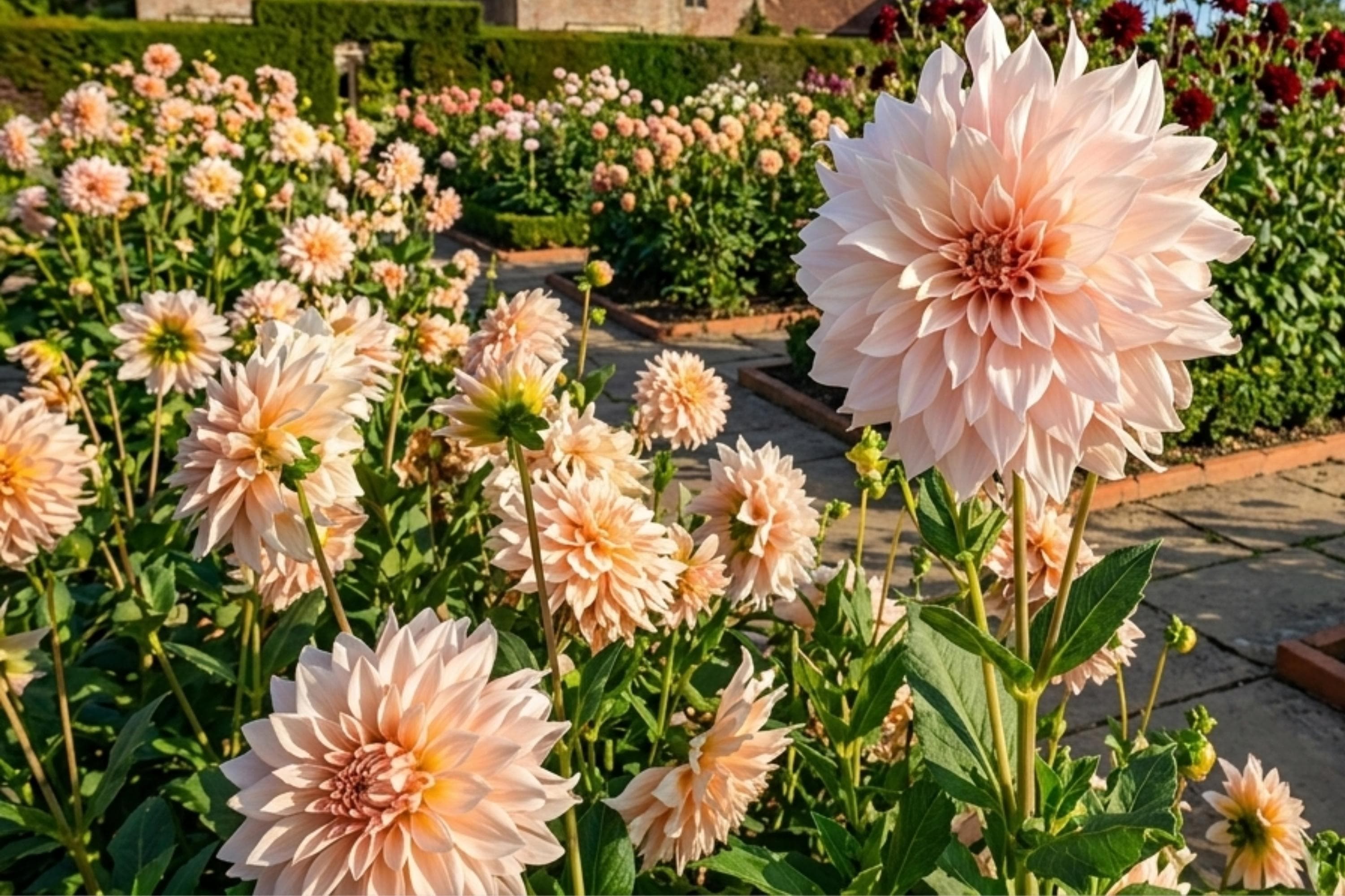 Dinnerplate Dahlia Bulb Clump - Cafe au Lait Large Blooms - Dahlia pinnata Flower Tuber for Garden & Floral Arrangements