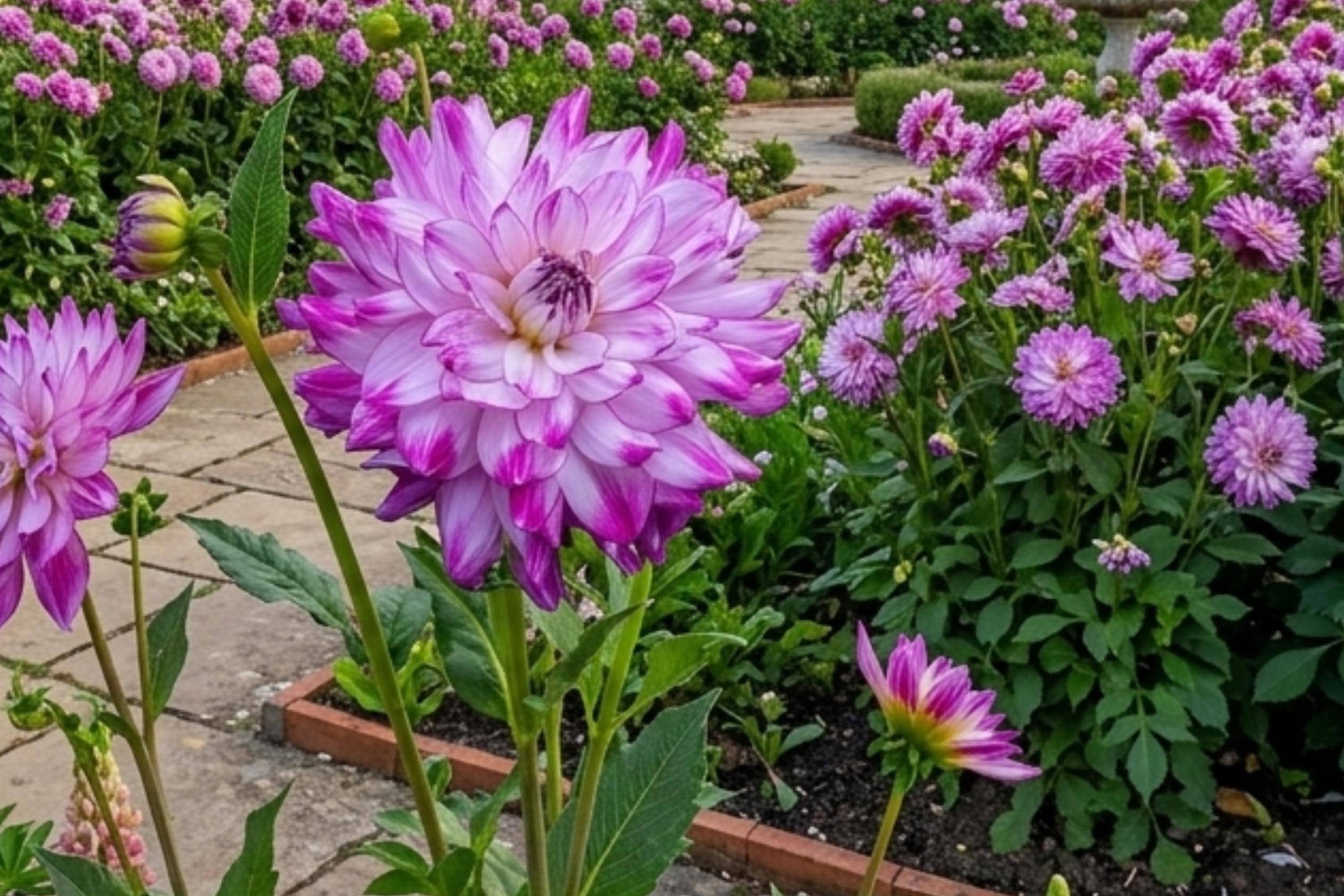 Dinnerplate Dahlia Tuber Clump – WHO DONE IT Large Flower Bulb for Gardens & Bouquets Dahlia pinnata