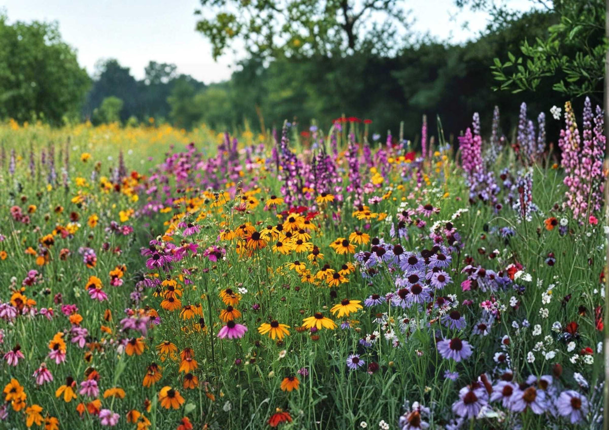 Wildflower Seed Mix 500+ Seeds Drought Resistant 25 Species Non-GMO Pollinator Garden Planting