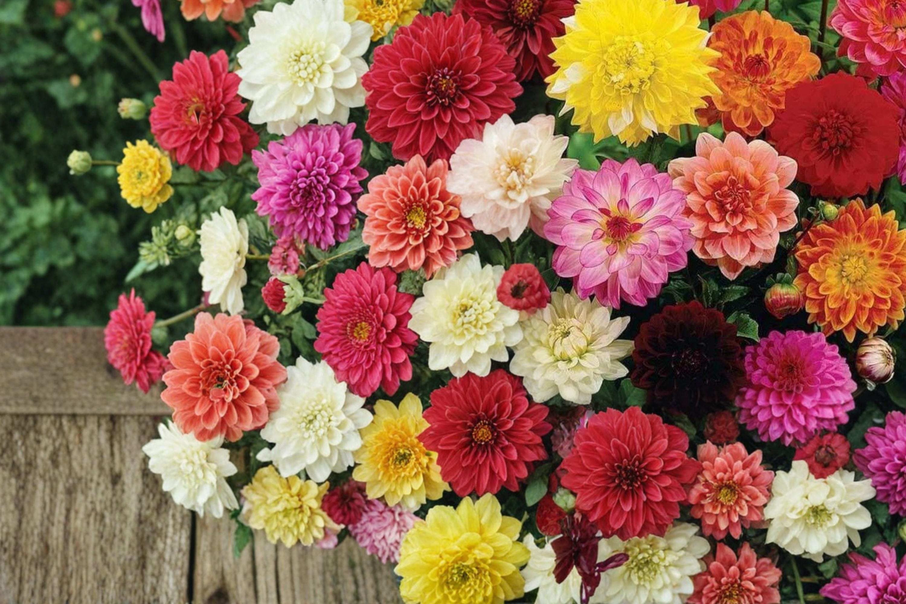 Dahlia Seeds Mix – Flower Seeds for Garden Beds & Containers – Dahlia pinnata Annual Ornamental Blooms