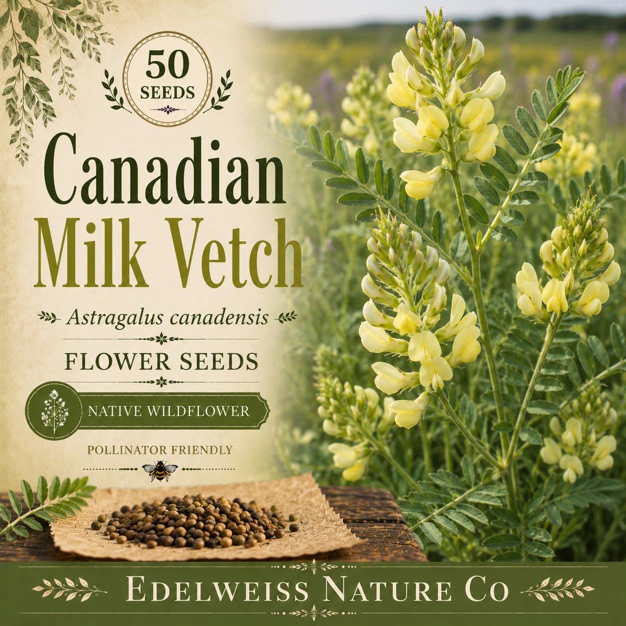 Tall Bellflower Seeds – Native Blue Wildflower, Perennial Pollinator Plant, Campanula americana, Cottage & Woodland Gardens