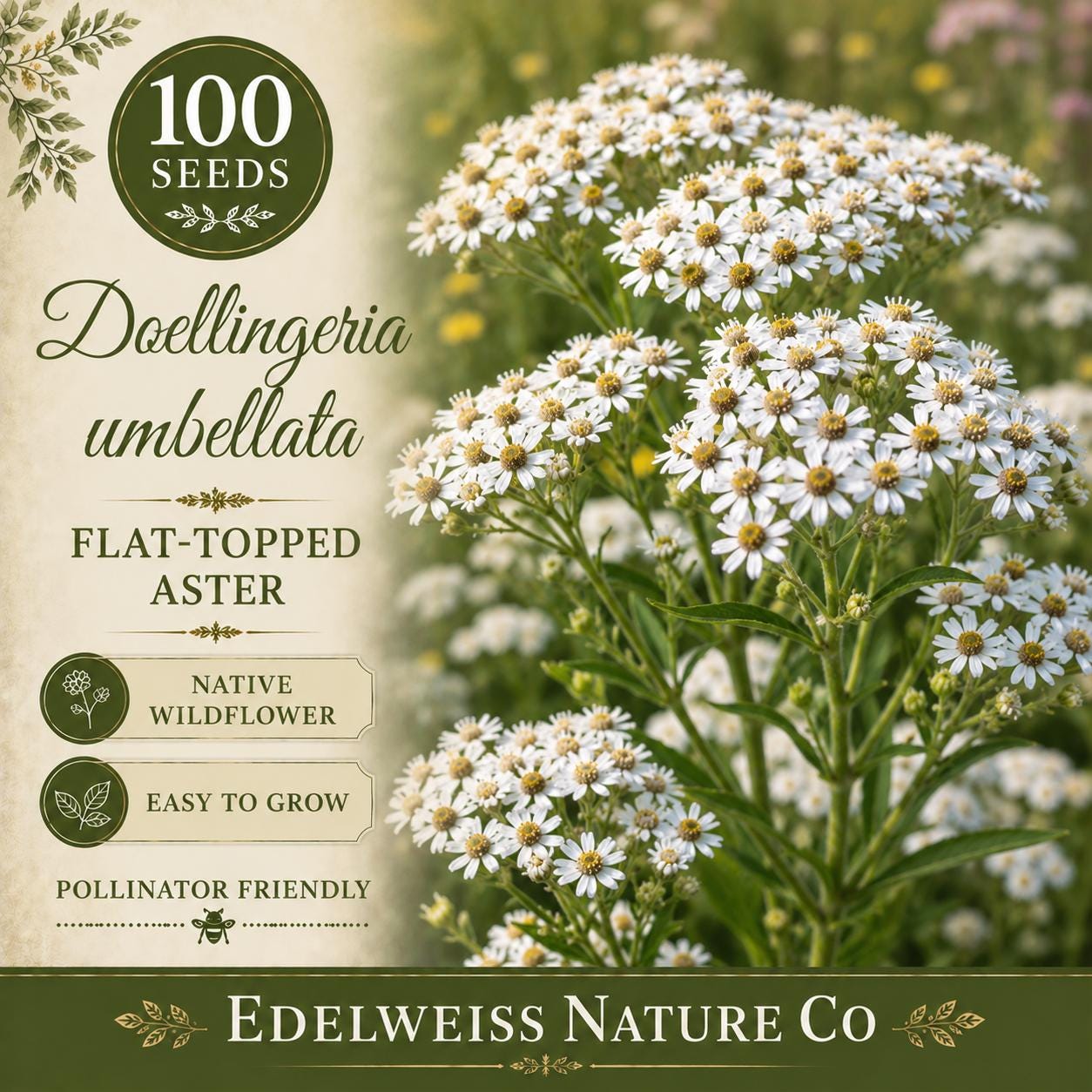 Verbesina helianthoides Seeds | Yellow Crownbeard Wildflower for Pollinator Gardens, Full Sun, Well-drained Soil, 30 Seeds