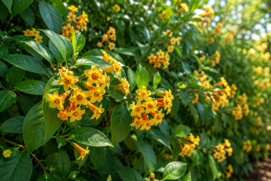 Cestrum aurantiacum Orange Zest Peel Jasmine Tropical Fragrant Flower Shrub for Garden or Container