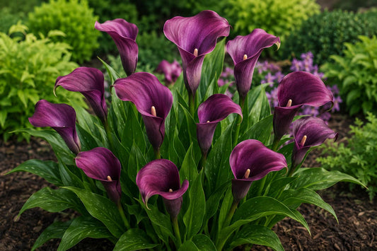 Calla Lily Bulbs - Purple Sensation - Live Flower Plant Bulbs with Vibrant Purple Blooms - Zantedeschia spp.
