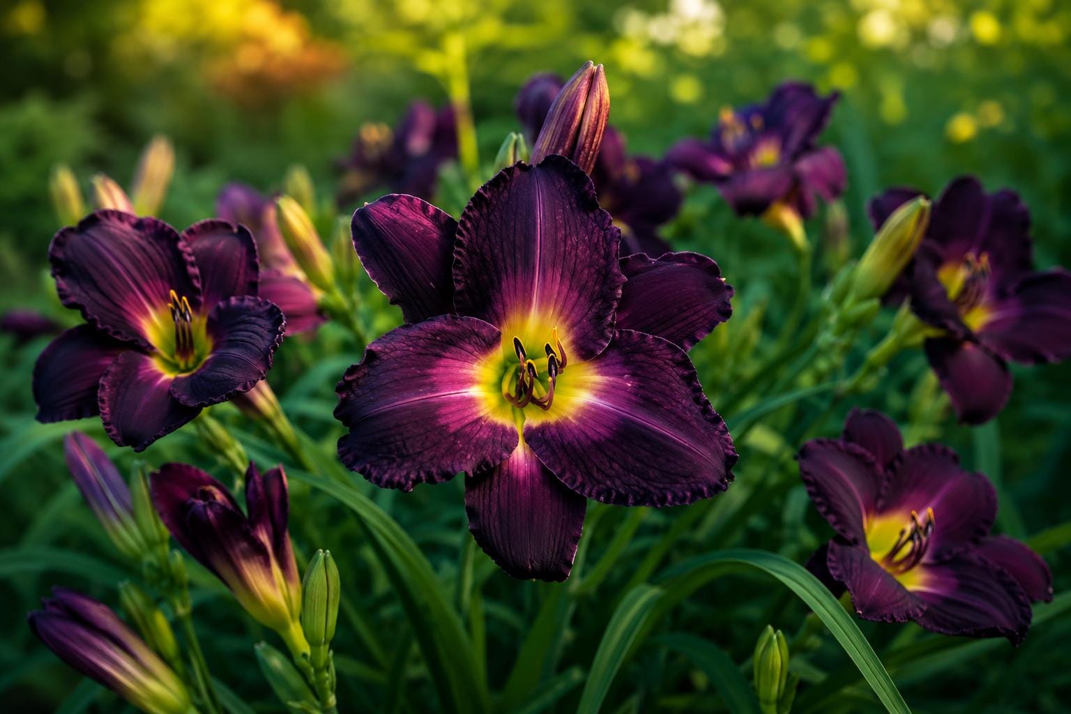 Daylily Bulb Plant - Bare Root Reblooming Hemerocallis 'Strutter's Ball' with Ruffled Orange and Yellow Flowers
