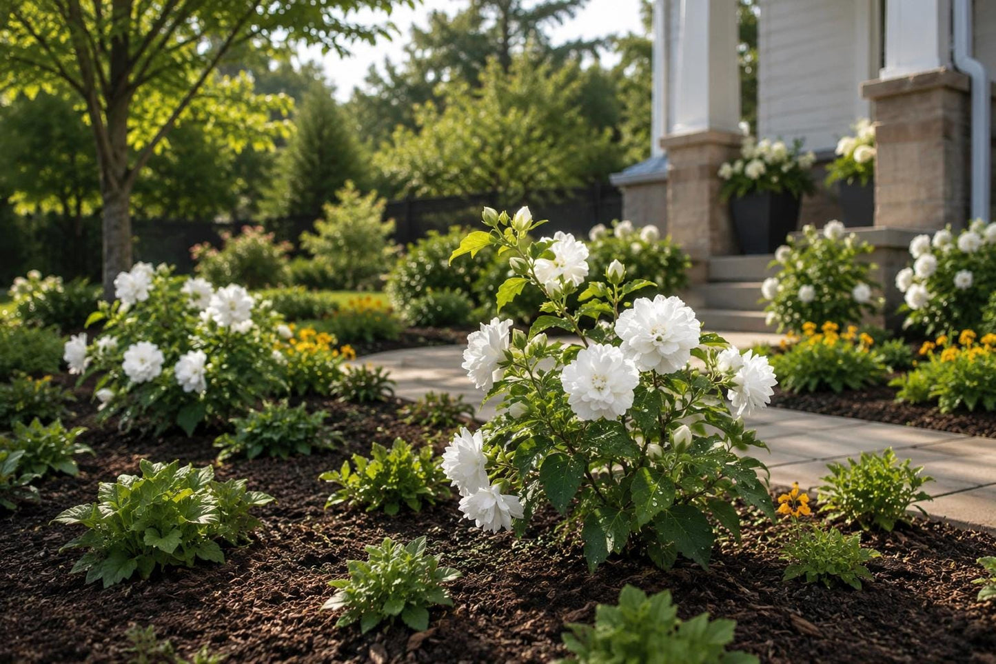 White Hibiscus Seeds - Double Bloom Variety for Summer Gardens - Hibiscus rosa-sinensis - Tropical Flowering Shrub