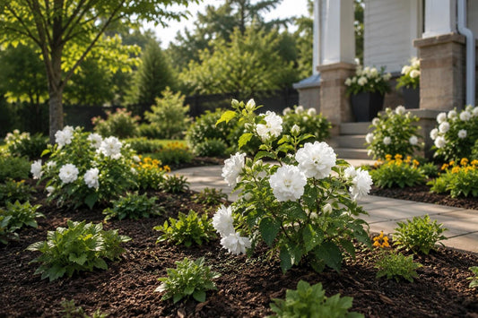White Hibiscus Seeds - Double Bloom Variety for Summer Gardens - Hibiscus rosa-sinensis - Tropical Flowering Shrub