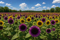Rare Purple Sunflower Seeds - 50pcs 'Violet Glow' Heirloom Helianthus annuus for Garden, Attract Pollinators, Cut Flowers