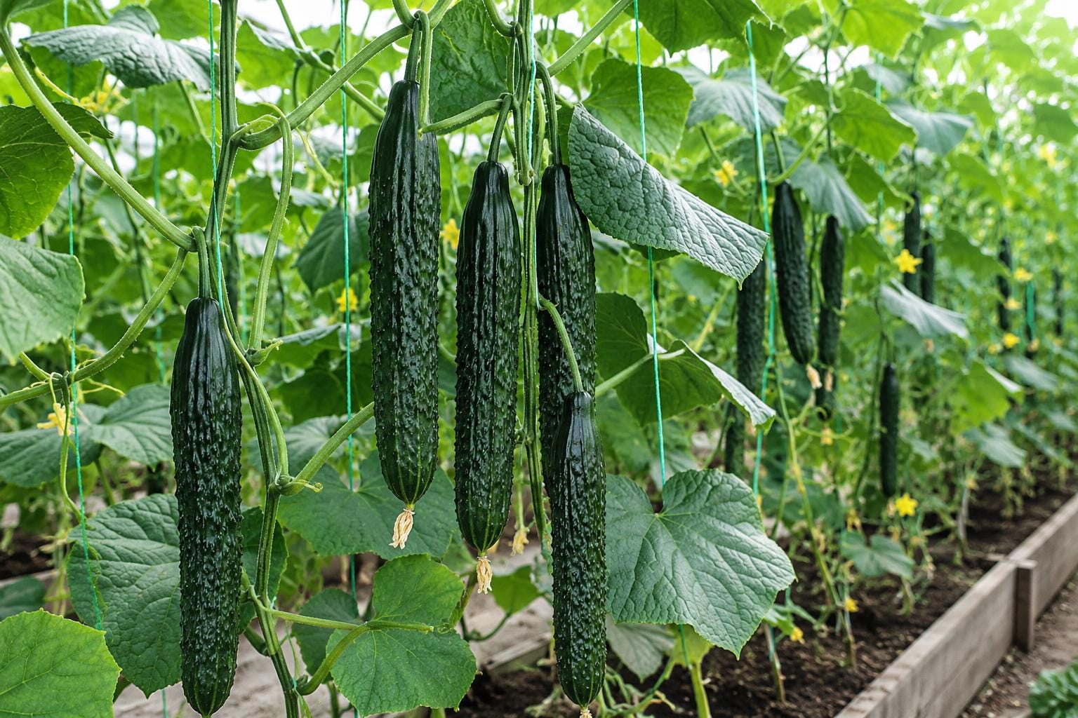Asian Suyo Long Cucumber Seeds, Heirloom Non-GMO, Long Cucumis sativus for Salad and Pickling, 60 Pack