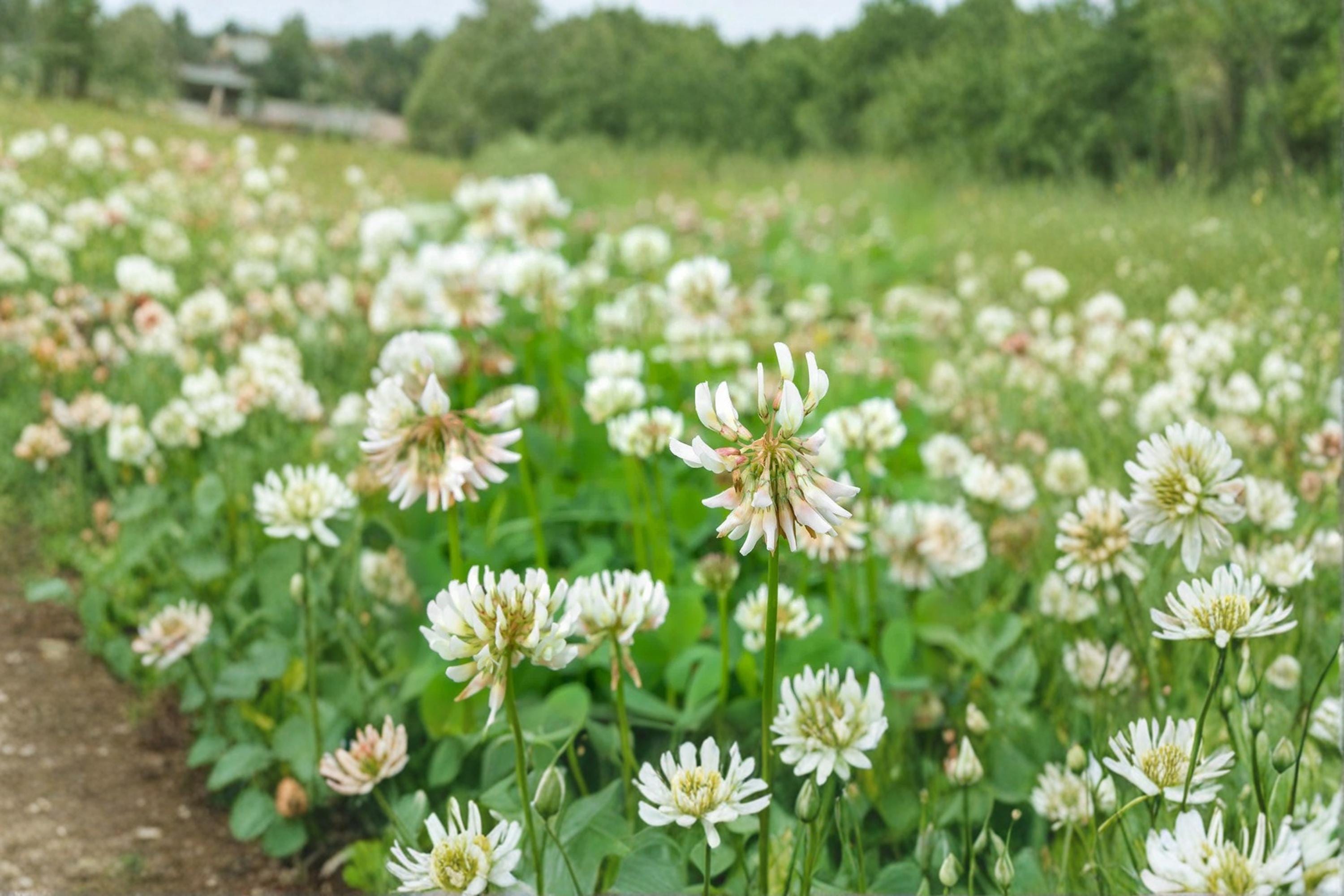 Dutch White Clover Seeds – Trifolium repens Perennial Ground Cover for Lawns, Erosion Control, Cover Crops