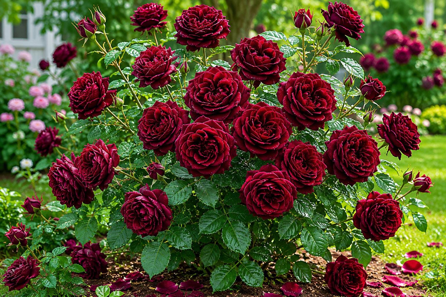Black Velvet Rose Seeds - 50 Premium Rosa 'Black Velvet' Dark Blooms for Garden, Border, Container Planting
