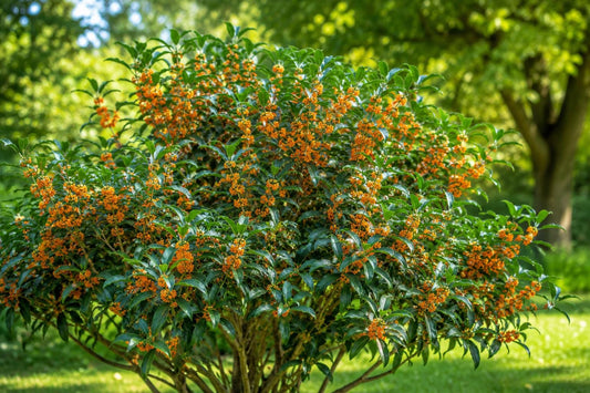 Fragrant Tea Olive Plant - Rooted Starter - Apricot Echo Osmanthus fragrans - Drought Tolerant, Low Maintenance, Fragrant Flowers