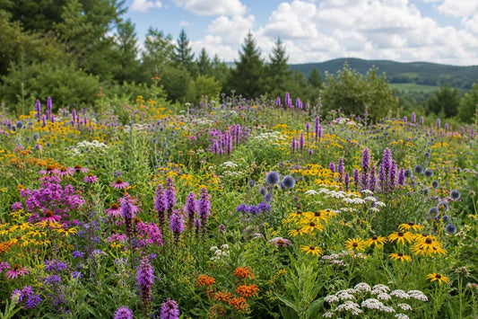 Deer Resistant Wildflower Seeds Mix 500 Premium Native Varieties for Garden, Wildlife, Pollinators, Eco-Friendly, Non-GMO