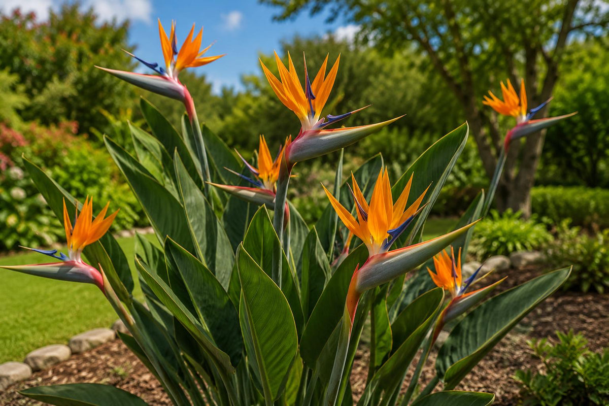 Yellow Bird of Paradise Live Plant in 6-Inch Pot, Tropical Strelitzia reginae, Exotic Flowering Ornamental Plant