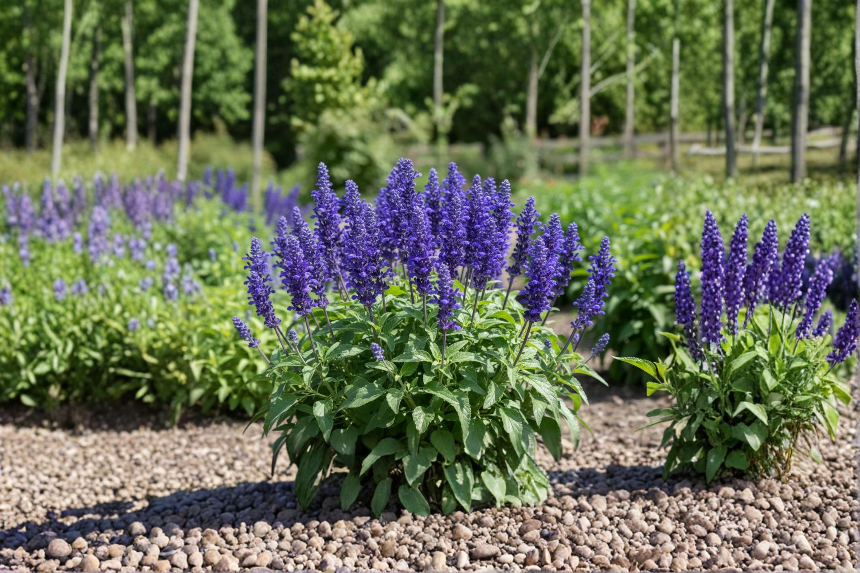 Blue Queen Salvia Seeds – Salvia farinacea, Perennial Flowering Plant with Blue Spikes, 50 Seeds for Garden Borders & Landscape