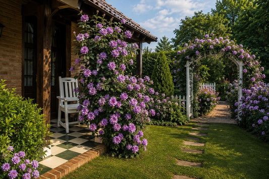 Purple Climbing Rose Seeds - 20pcs Non-GMO Heirloom Rosa spp. for Garden, Trellises, Fences