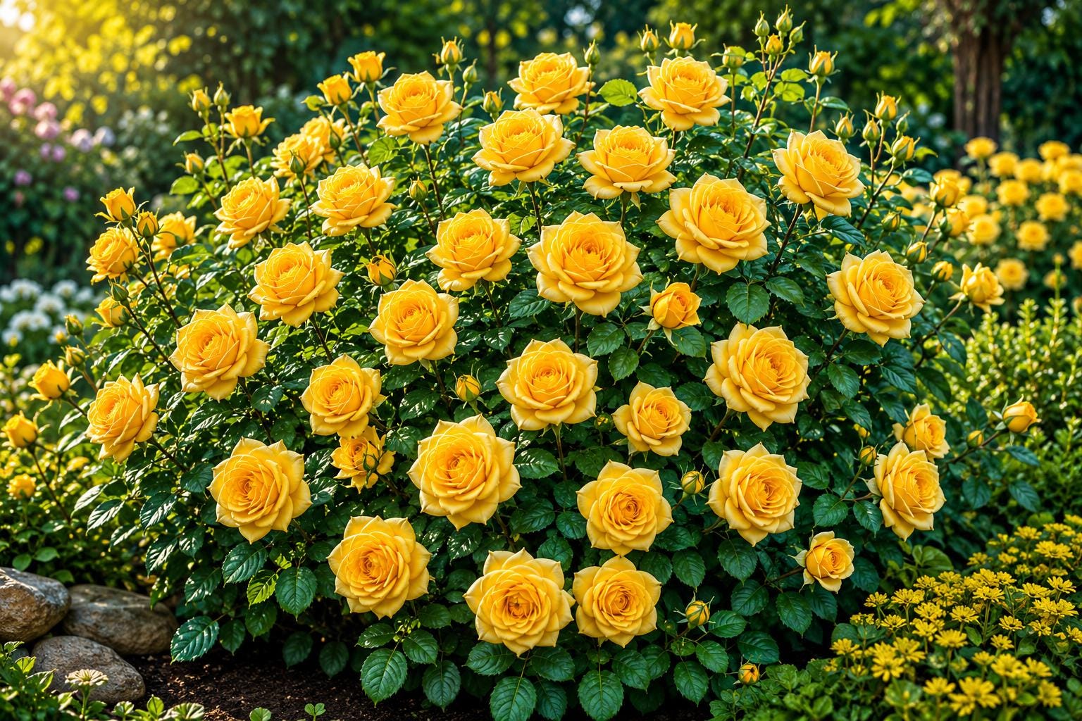 20pcs Yellow Climbing Rose Seeds - Non-GMO Heirloom Rosa 'Climbing Yellow' for Garden Trellises & Fences