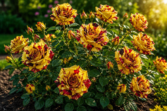 Tea Rose Seeds - Dragon Tiger Variety, Fragrant Blooms, Rosa spp., Garden Flower Seeds for Pots & Beds