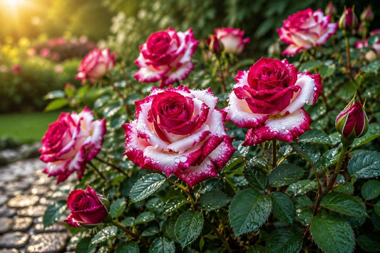 Bi-Color Rose Seeds Pack - Red & White Blooms for Garden, Floral Arrangements, Rosa spp.