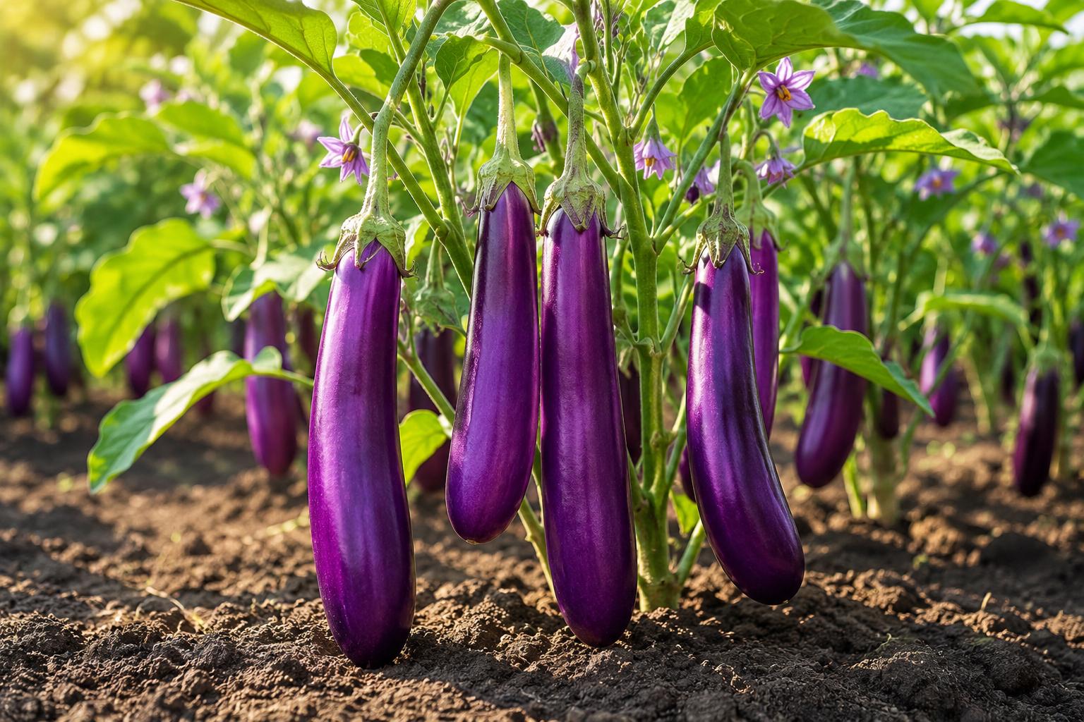Long Purple Eggplant Seeds 350pcs Heirloom Non-GMO Solanum melongena for Home Garden, Container Planting