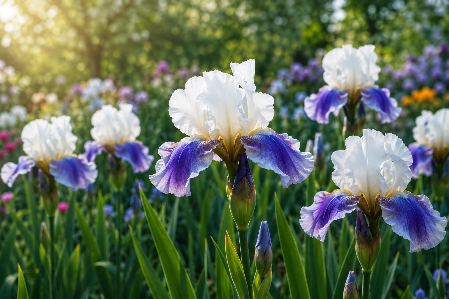 Mixed Color Iris Flower Seeds - 30pcs Perennial Iris germanica for Garden, Borders & Containers