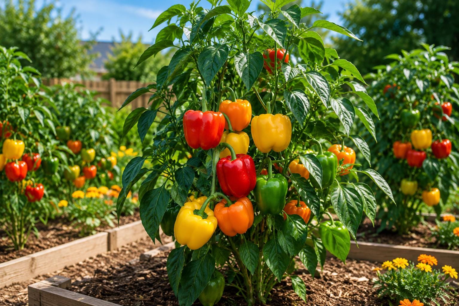 Mixed Color Sweet Bell Pepper Seeds – 500 Non-GMO Capsicum annuum for Home Garden, Salad, and Cooking