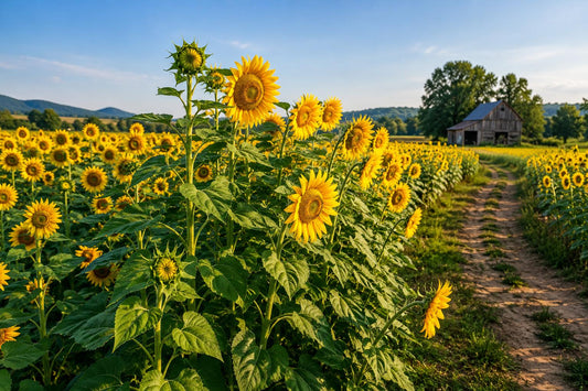 Giant Mammoth Russian Sunflower Seeds - Heirloom Helianthus annuus for Tall, Bright Yellow Flowers, Pollinator Attracting, 100 Seeds