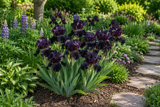 Black Dragon Iris Seeds - 50 Premium Iris germanica for Home Gardening, Borders & Containers
