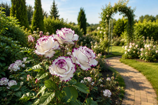 Pink Edge Rose Seeds - 50 Premium Rosa spp. Two-Tone Blooms for Outdoor Garden Planting