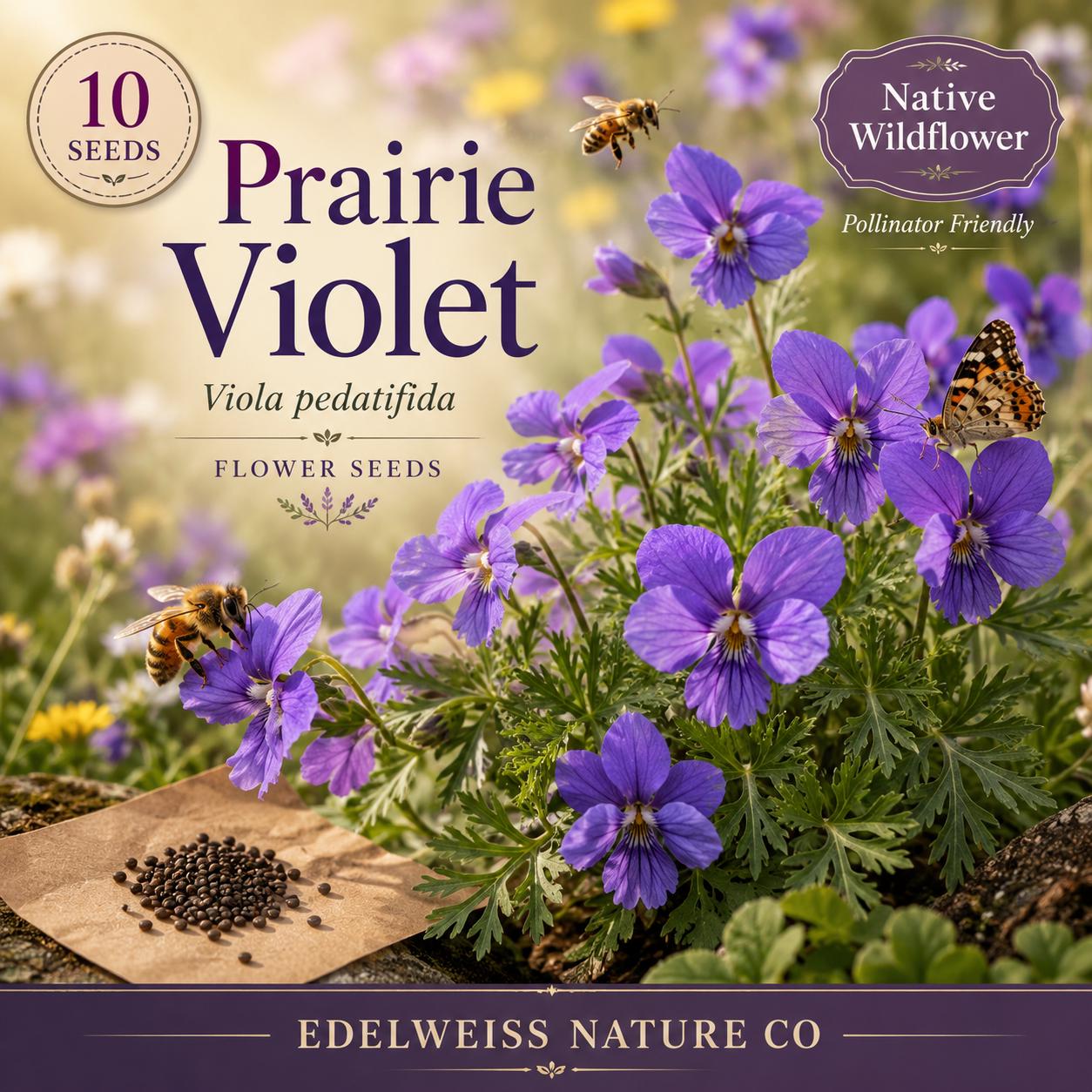 Virginia Waterleaf Seeds - Native Woodland Wildflower, Lavender Purple, Perennial Shade Garden Plant, Hydrophyllum virginianum