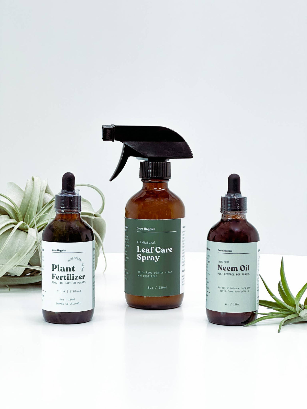 Neem Oil Plant Care Bundle - Organic Fertilizer & Leaf Spray - Natural Pest Control for Healthy Plants