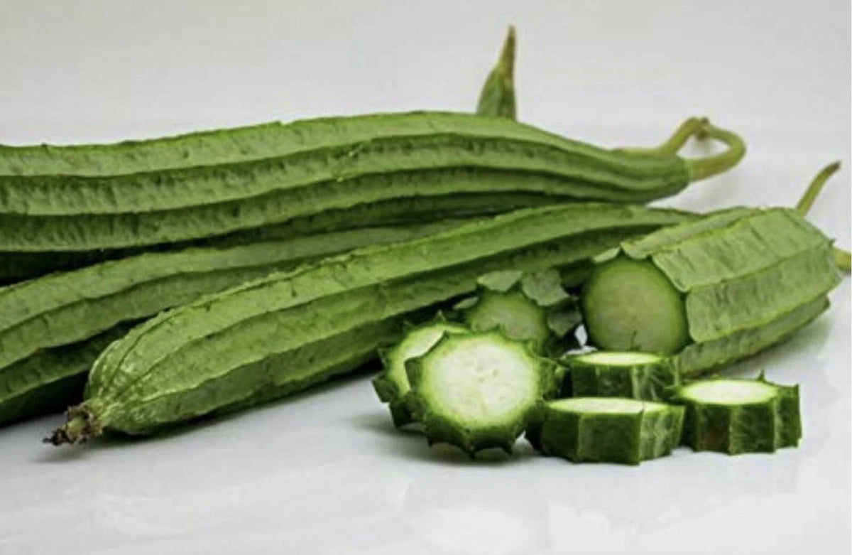 Ridge Gourd Seeds 20+ Pack Luffa acutangula Chinese Okra Sponge Gourd for Home Gardening Container Planting