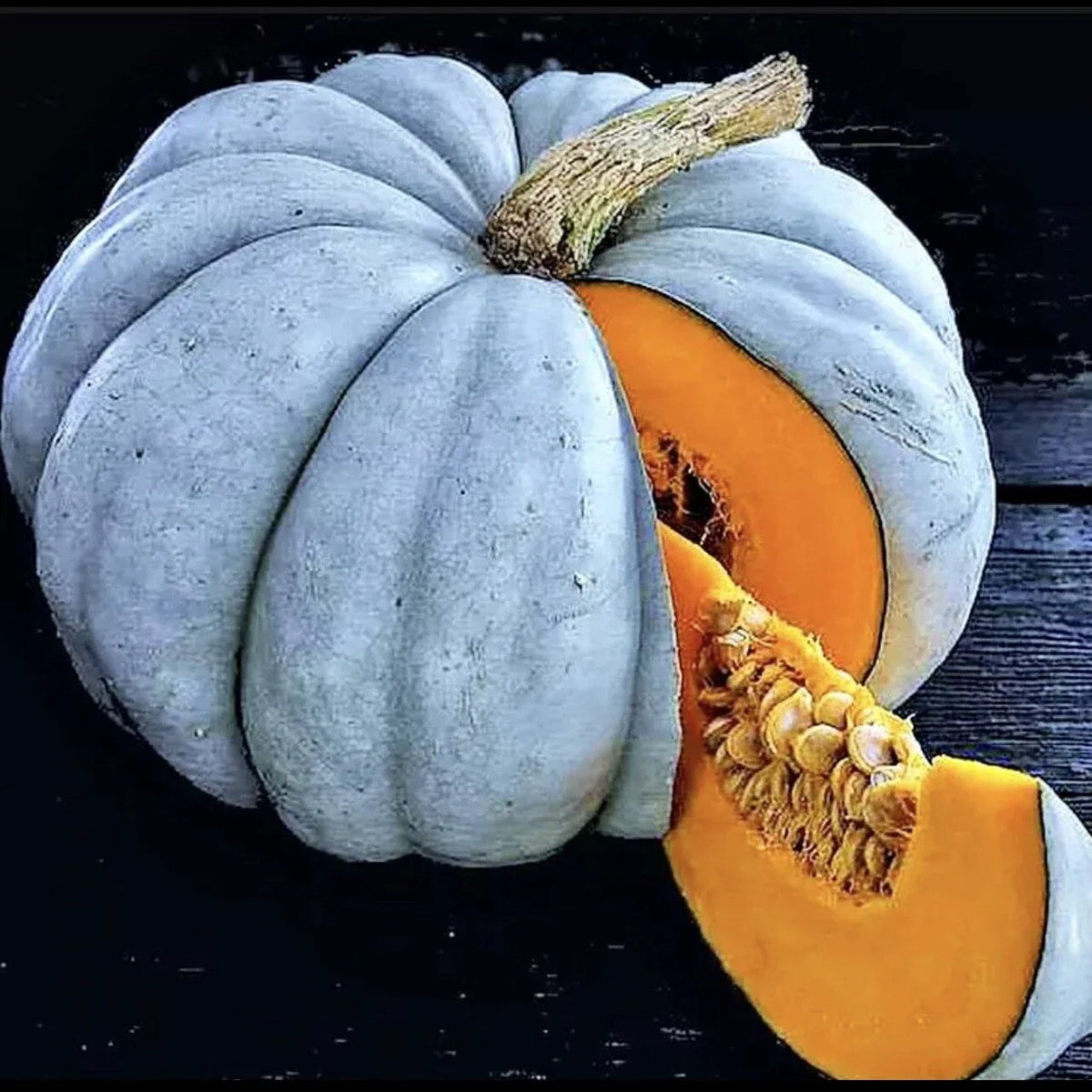 25 Blue Pumpkin Seeds | Jarradale Queensland Cinderella | Rare Cucurbita maxima Variety for Fall Decor & Cooking