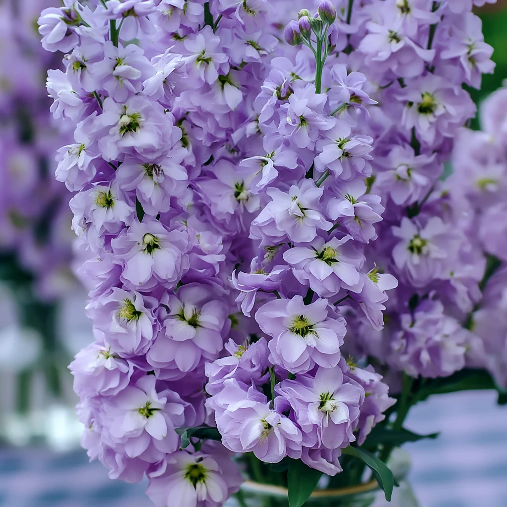 Katz Lavender Blue Stock Seeds - 50 Seeds, Fragrant Purple Blooms, Matthiola incana, Ideal for Garden & Culinary Use