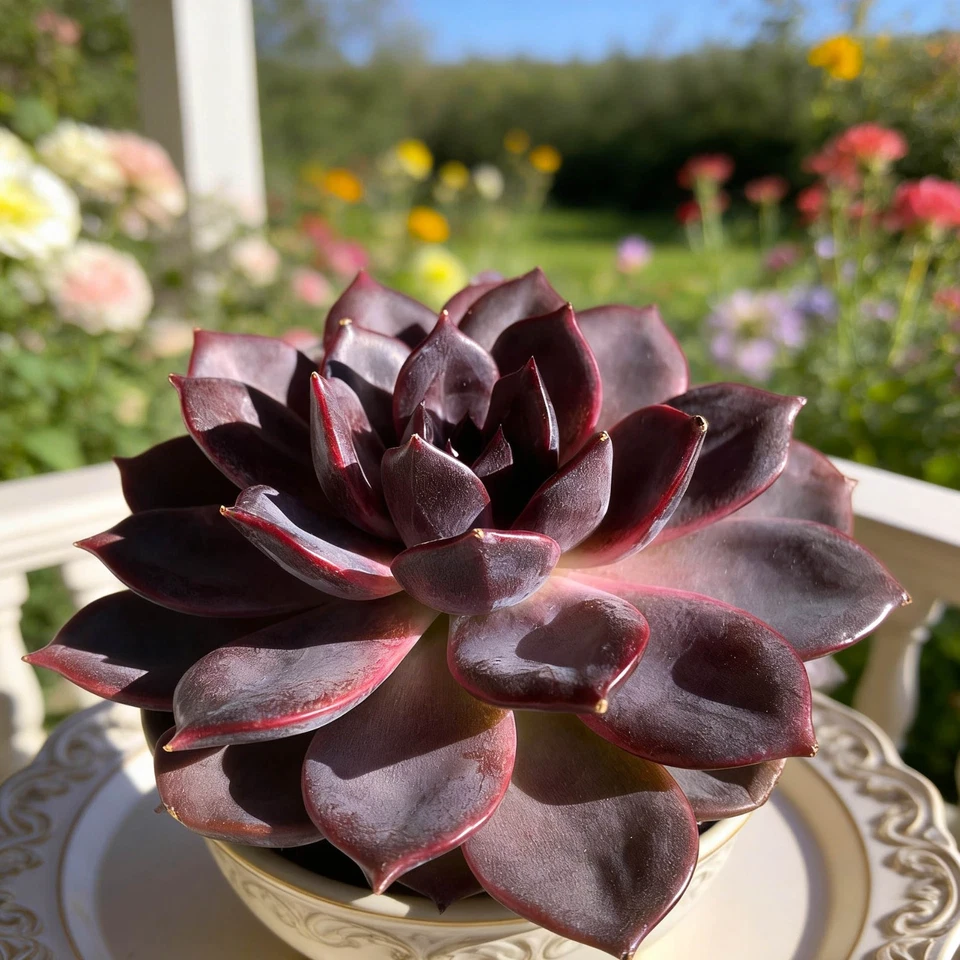 Echeveria Black Mamba Succulent Plant 2.5 Inch Pot Dark Rosette Succulent - Echeveria 'Black Mamba' for Indoor/Outdoor