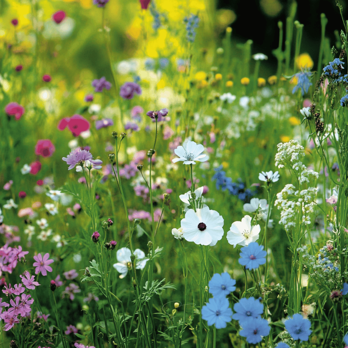 Shady Area Wildflower Seed Mix - 1,000 Seeds - 20 Varieties for Low Light Gardens - Native Wildflowers